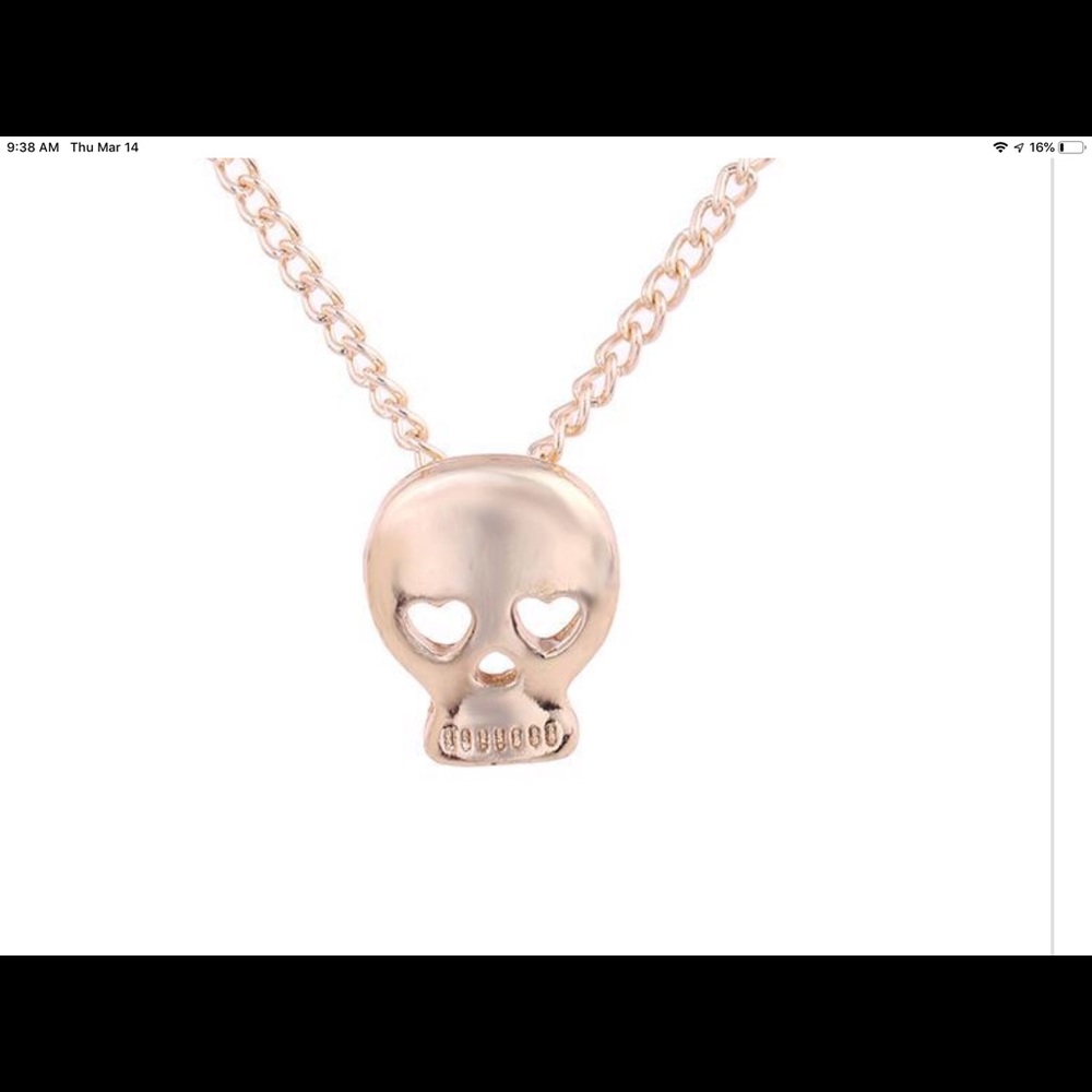 Skull Fearless Pendant Necklace